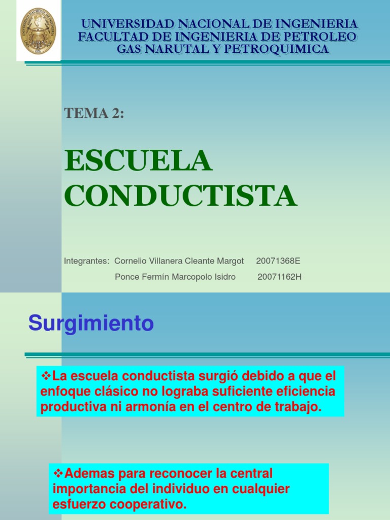 Escuela Conductista