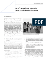 The Role of The Private Sector in Agriculture Extension in Pakistan
