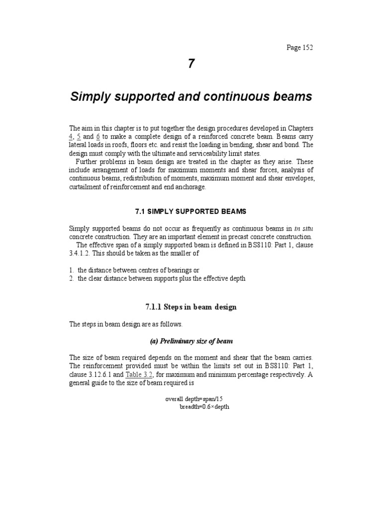 Rreinforced Concrete-Beam Design | PDF | Bending | Beam (Structure)