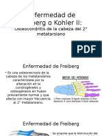 Enfermedad de Freiberg y Kohler: Osteocondritis metatarsianas y escafoides