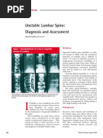 Unstable Lumbar Spine