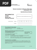 Mathematics Stage 2A 2B Calc Assumed Exam 2013