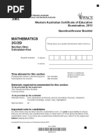 Mathematics Stage 2C 2D Calc Free 2013