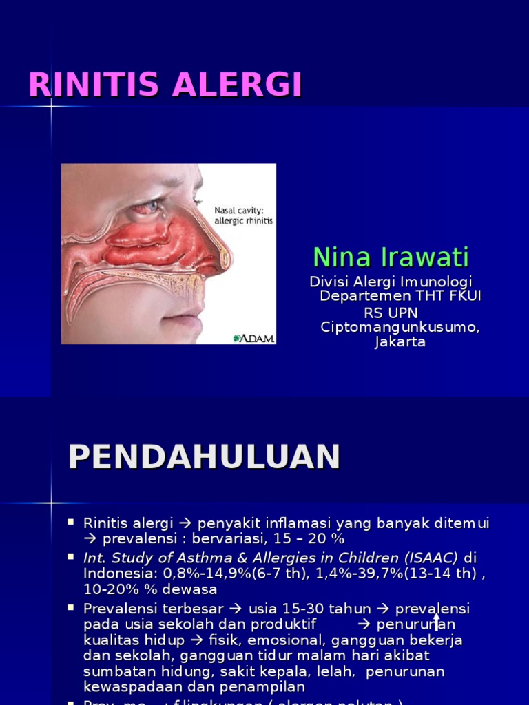 Rinitis Alergi: Gejala dan Diagnosis | PDF | Sains & Matematika