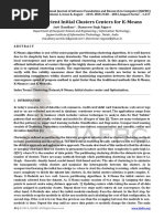 Finding Efficient Initial Clusters Centers for K-Means