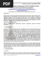 Efficient Algorithm Comparison To Solve Sudoku Puzzle