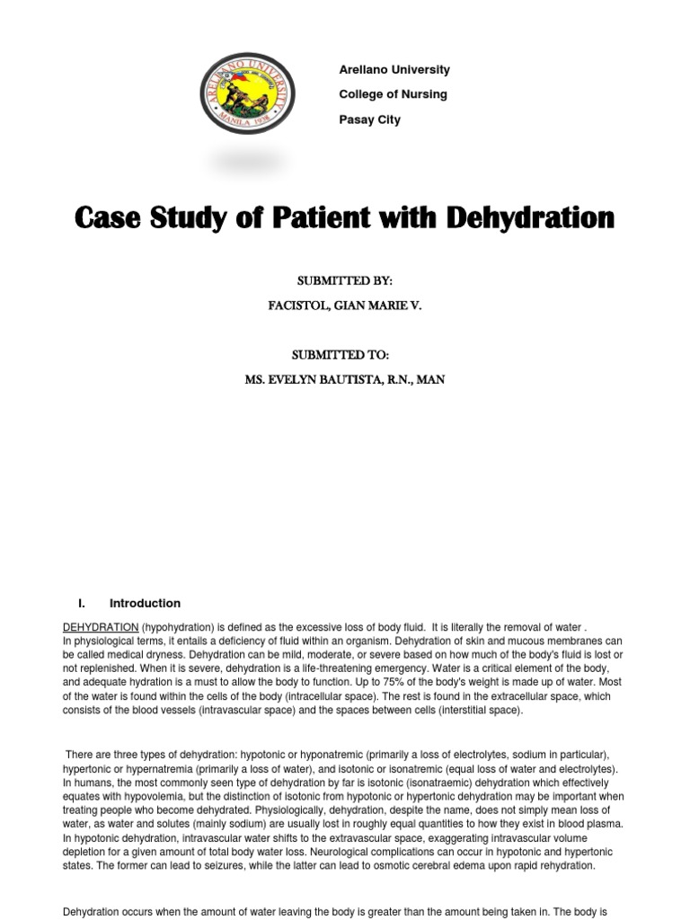Dehydration statistics 2020 image