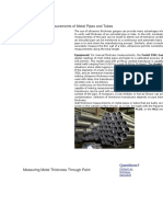 Wall Thickness Measurements of Metal Pipes and Tubes