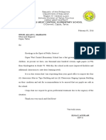Letter to the Municipal Engineer