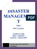 Semester III Assgn I Disaster Management