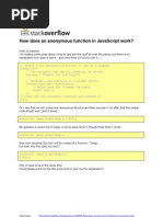 How Does An Anonymous Function in Javascript Work?: Taken From