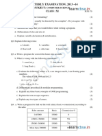 Cbse Class 11 Computer Science Sample Paper Sa1 2014