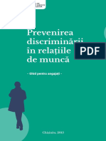 Prevenirea discriminarii in relatiile de munca. Ghid pentru angajati.