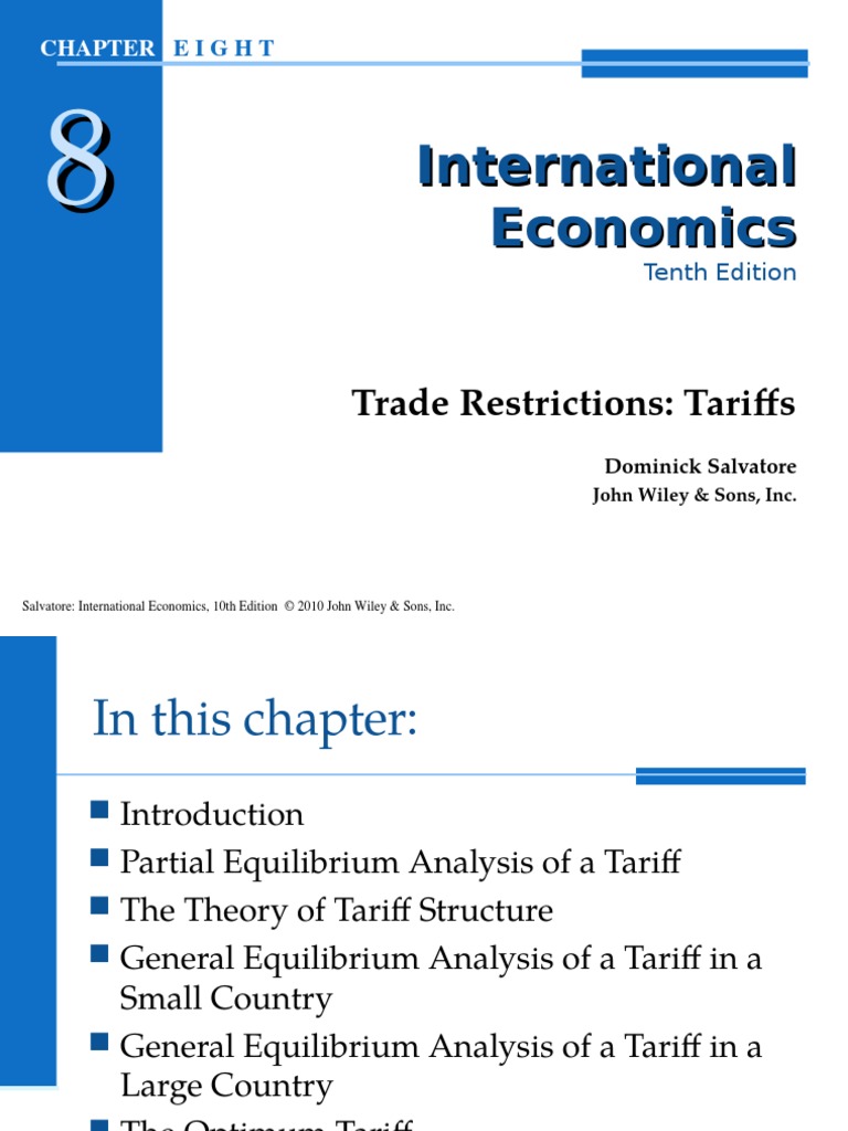 Trade Restriction Tariffs Tariff International Economics