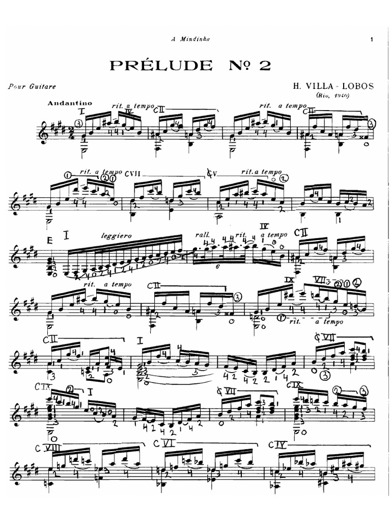 Villa Lobos Prelude 2 | PDF