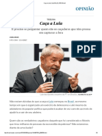 Caça a Lula _ Opinião _ Juan Arias - EL PAÍS Brasil