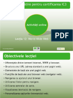 IC3 Lecția 12 - World Wide Web - Cu Ex PDF