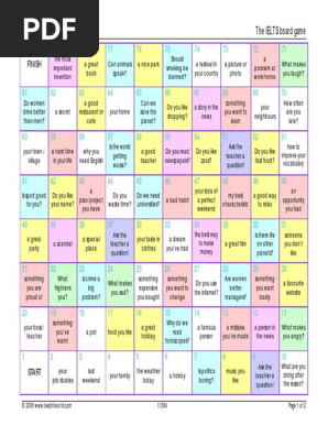 ielts speaking board game