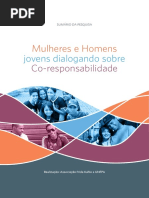 mulheres e homens jovens dialogando sobre a co-responsabilidade