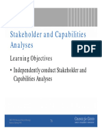 Stakeholder and Capability Analyses