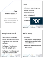 Intro To ML and Learning Algorithms For Single-Layer NN