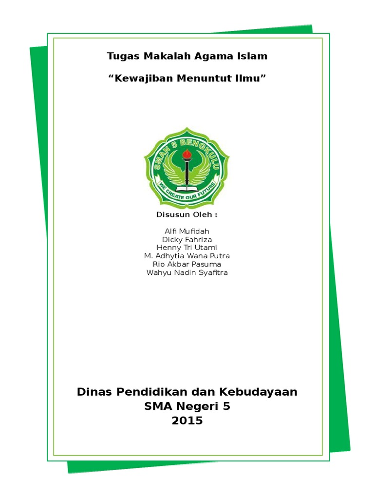 Makalah Agama Islam Menuntut Ilmu Makalah Agama Islam Menuntut Ilmu