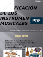 Clasificación de Los Instrumentos Musicales