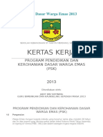 Kertas Kerja Dasar Warga Emas 2015