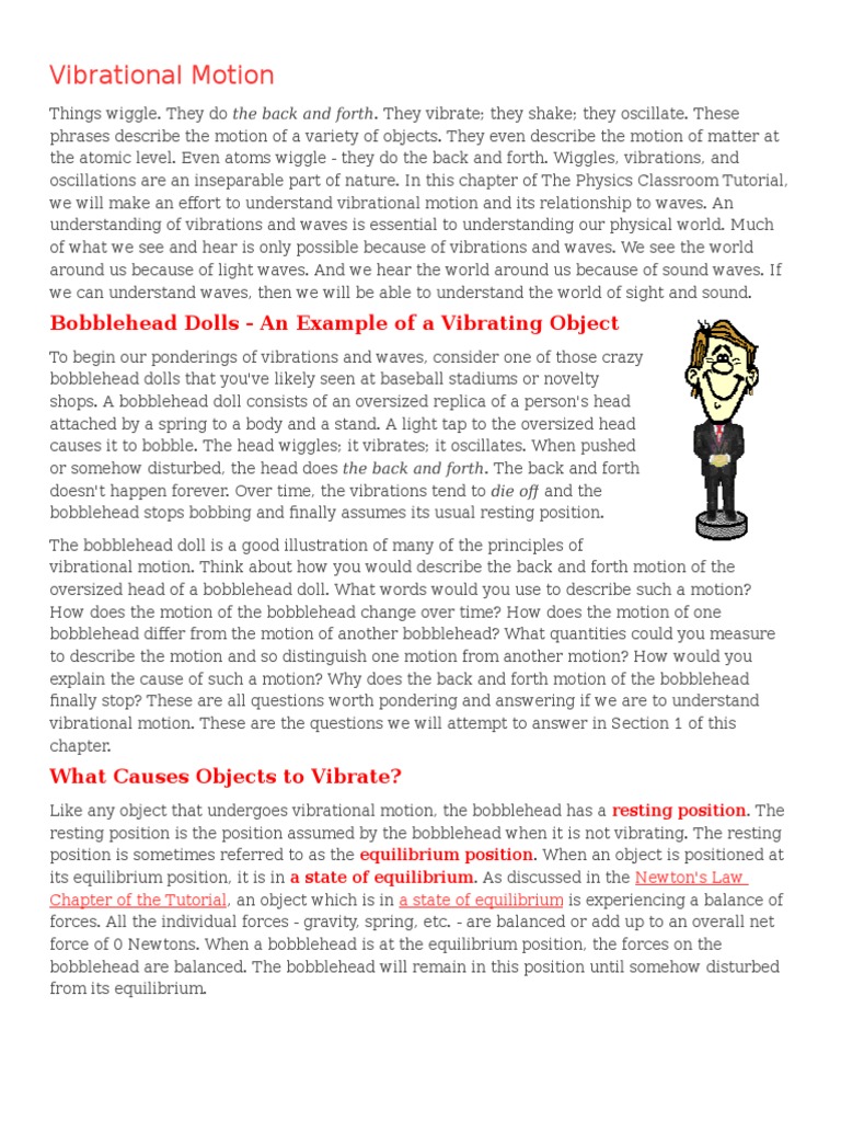 Periodic Motion Pdf Force Pendulum