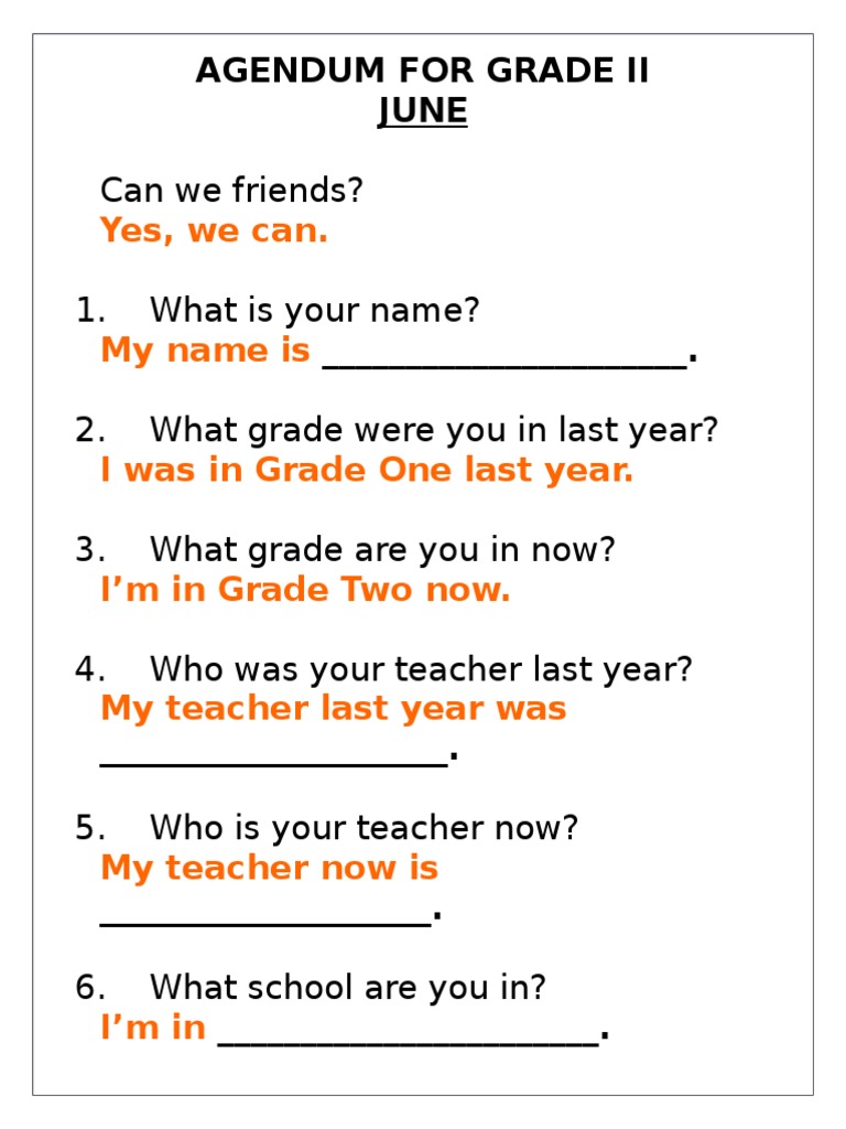 Grade 2 Agendum Overview | PDF | Philippines