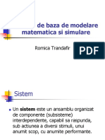 Notiuni de Baza de Modelare Matematica Si Simulare