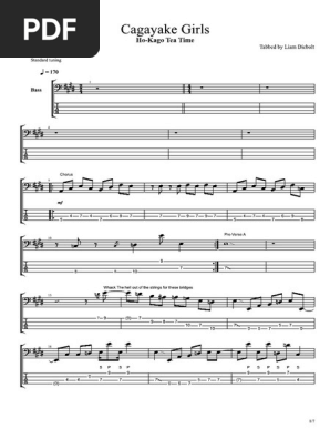 Cagayake Girls Bass Tab Pdf