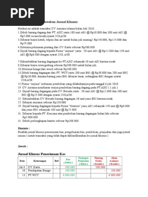 Contoh Soal Dan Jawaban Jurnal Khusus Pdf