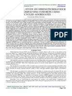 EXPERIMENTAL STUDY ON STRENGTH BEHAVIOUR OF SELF COMPACTING CONCRETE USING RECYCLED AGGREGATES