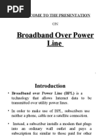 Broadband Over Power Line