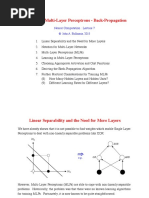 Learning in Multi-Layer Perceptrons - Back-Propagation: Neural Computation: Lecture 7