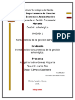 Investigación Fundamentos de La Gestión Estratégica