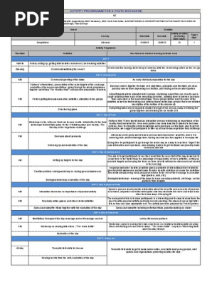 Activity Plan