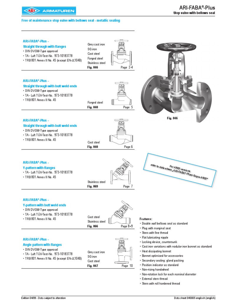 Tehnicke Podloge ARI-FABA | PDF | Water Heating | Valve