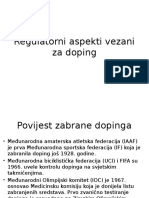 Regulatorni Aspekti Vezani Za Doping