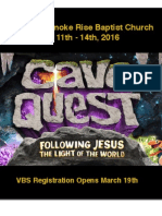 Coming To Smoke Rise Baptist Church July 11th - 14th, 2016: VBS Registration Opens March 19th