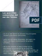 Las Guerrillas Comunistas Del Sur Del Tolima