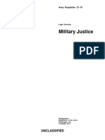 Military Justice Regulation Summary
