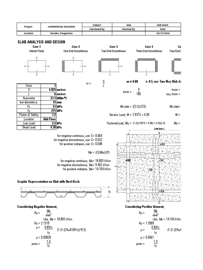 Two-Way Slab Design Analysis Guide | PDF | Technology & Engineering
