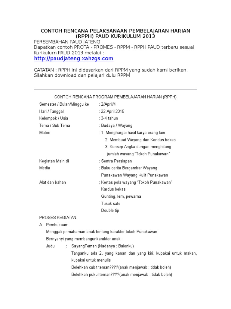 CONTOH RENCANA PELAKSANAAN PEMBELAJARAN HARIAN RPPH PAUD.docx
