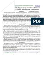 Approaches and Models of Professional Competence: Definition of Competence in The Training of Engineers in Latin America