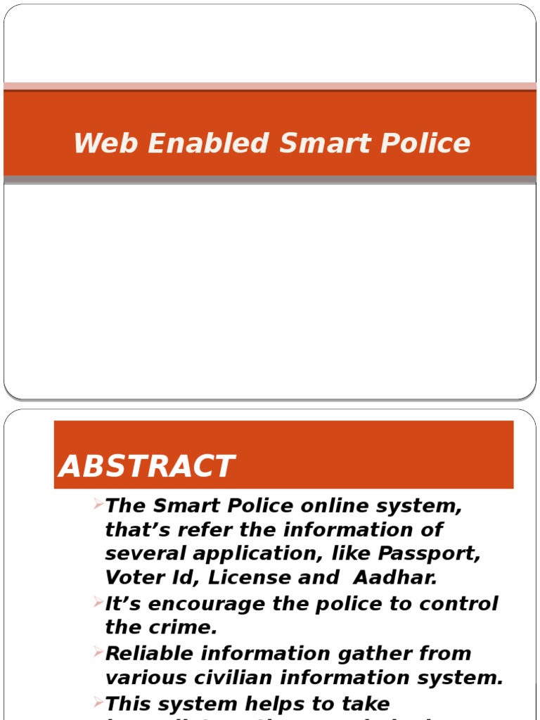 Smart Police Online System Overview | PDF