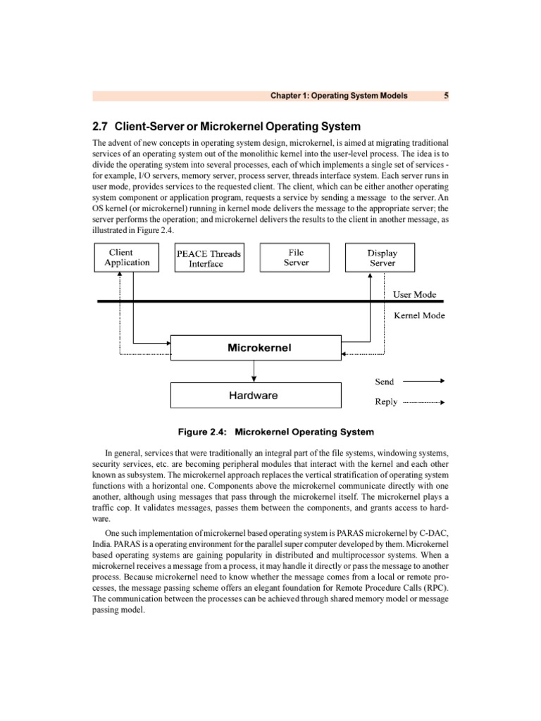 Client Server OS Model (Part 1) PDF Kernel (Operating System