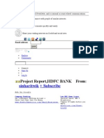 Project Report, HDFC BANK From:: Sinharitwik + Subscribe