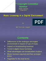 Music Licensing in Digital Environment (Tina Lee)